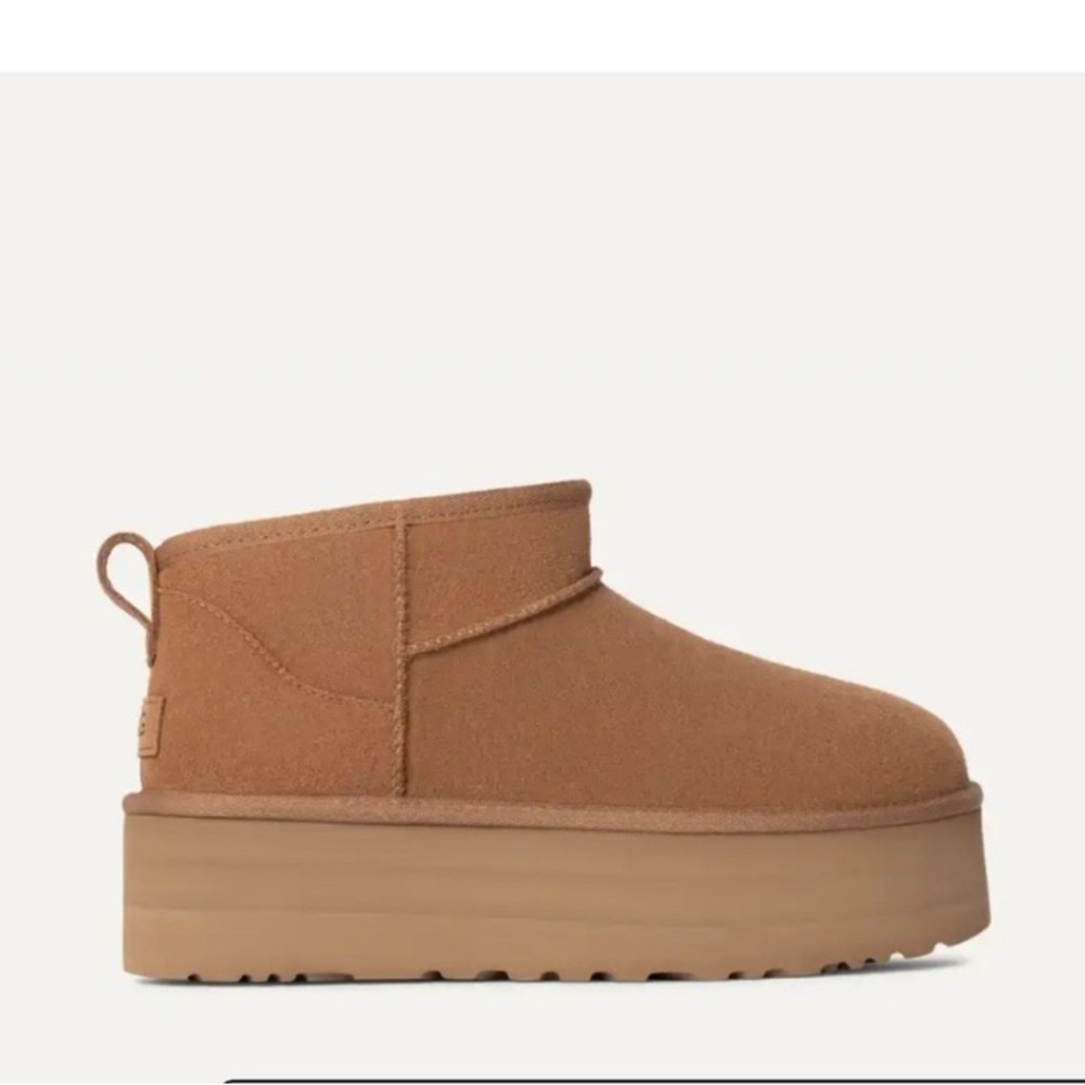 UGG Wedge Tan Sheepskin Boots